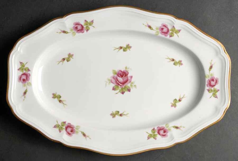 Chippendale Rose 14" Oval Serving Platter by Johann Haviland-1