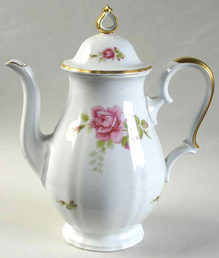 Chippendale Rose Coffee Pot & Lid by Johann Haviland-1