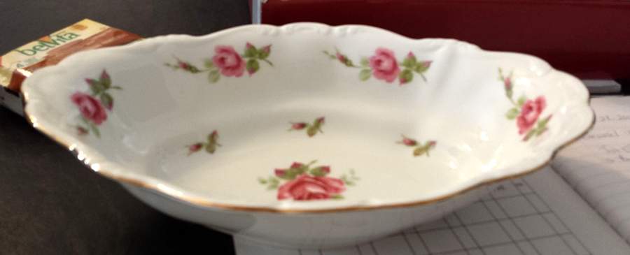 Chippendale Rose 10" Oval Vegetable Bowl by Johann Haviland-1