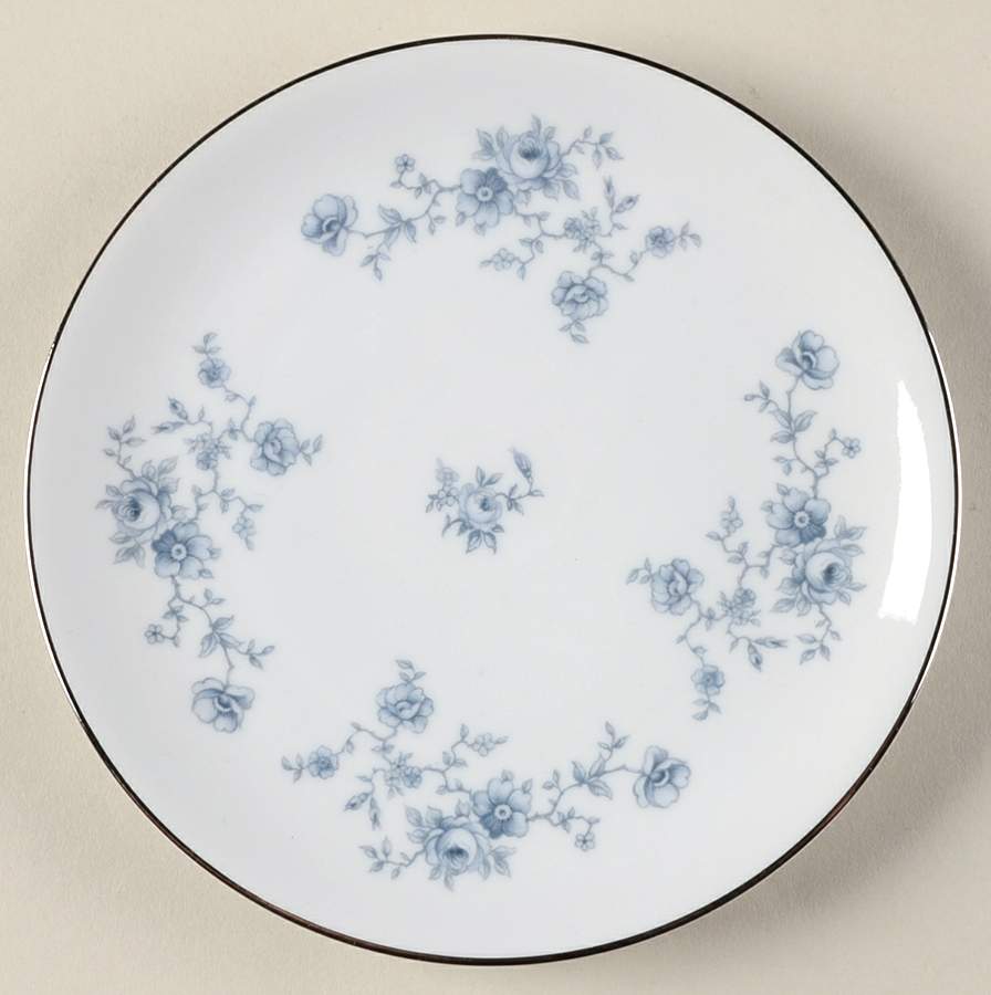 Blue Garland (Coupe, Platinum) Bread & Butter Plate by Johann Haviland-1