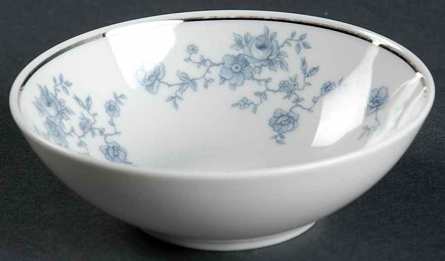 Blue Garland (Coupe, Platinum) Fruit/Dessert (Sauce) Bowl by Johann Haviland-1