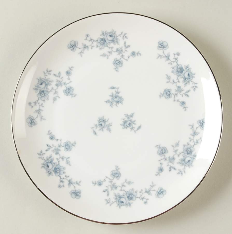 Blue Garland (Coupe, Platinum) Salad Plate by Johann Haviland-1