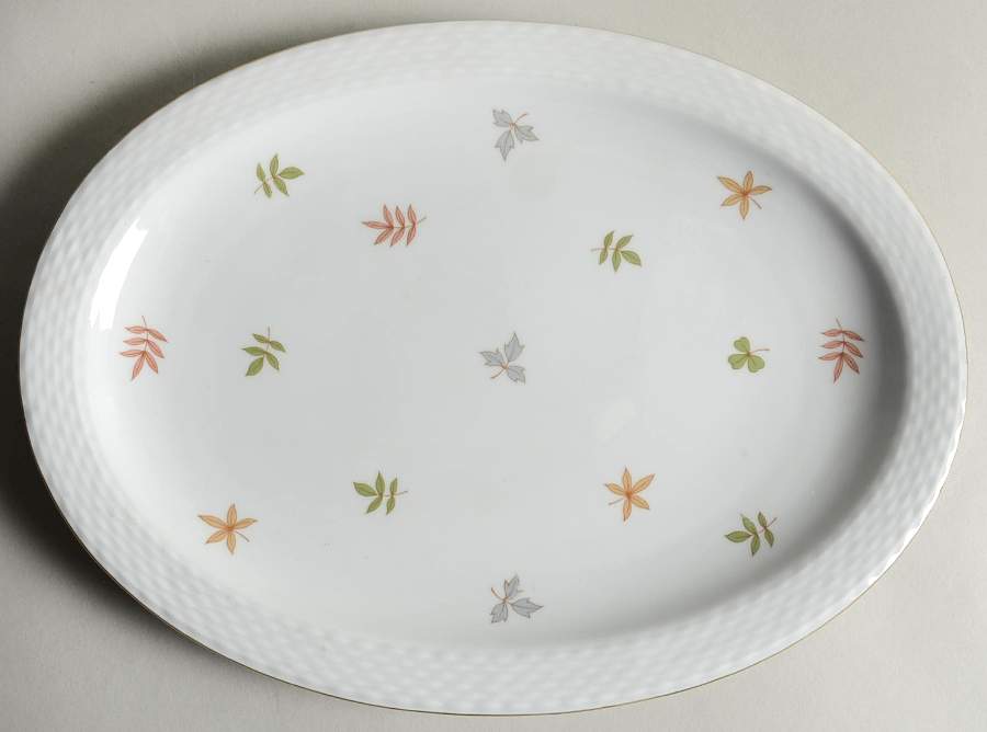 Autumn Leaves 12" Oval Serving Platter by Johann Haviland-1