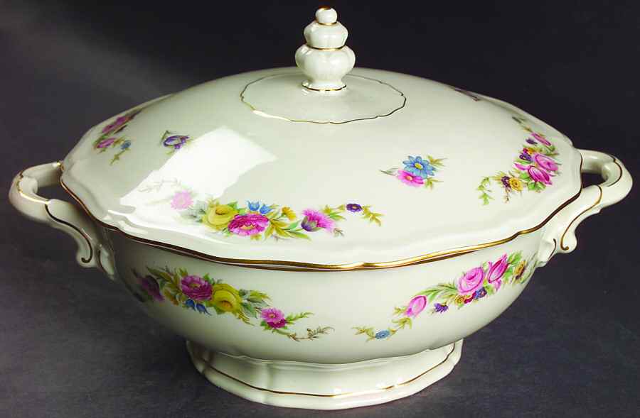 Dresden Round Covered Vegetable by Johann Haviland-1