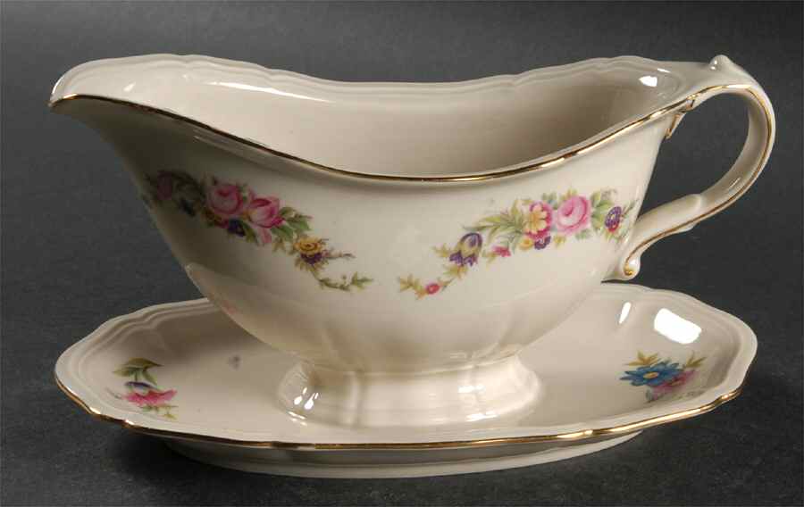 Dresden Gravy Boat with Attached Underplate by Johann Haviland-1