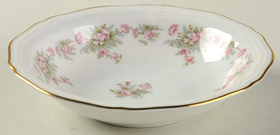 Wild Rose (1-16" Gold Trim) Fruit/Dessert (Sauce) Bowl by Johann Haviland-1