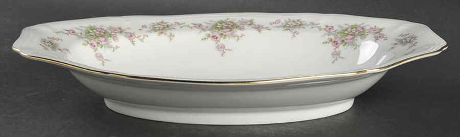 Wild Rose (1-16" Gold Trim) 12" Oval Vegetable Bowl by Johann Haviland-1