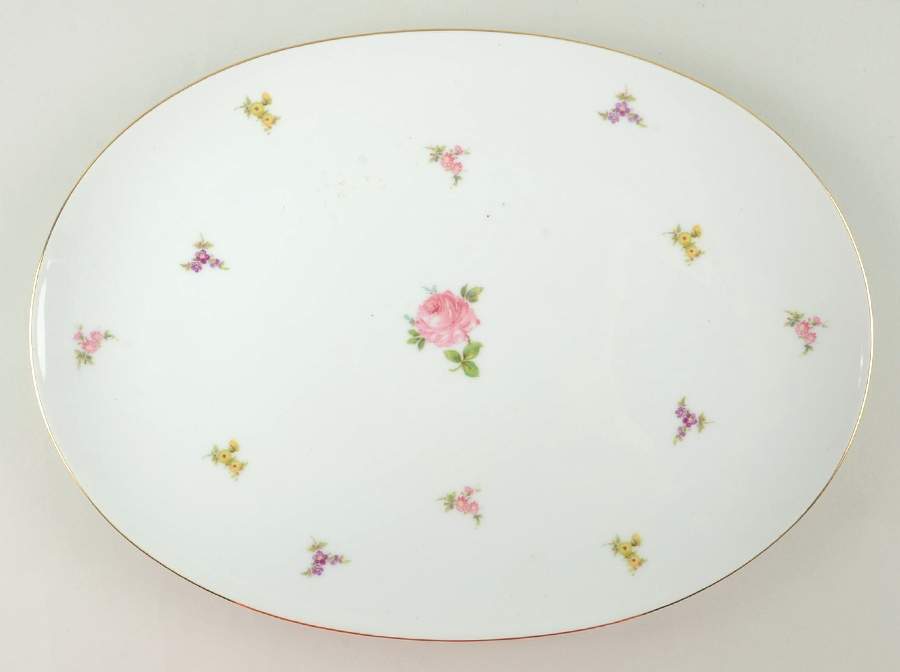 Rose Chintz 13" Oval Serving Platter by Johann Haviland-1