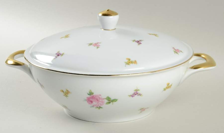 Rose Chintz Round Covered Vegetable by Johann Haviland-1
