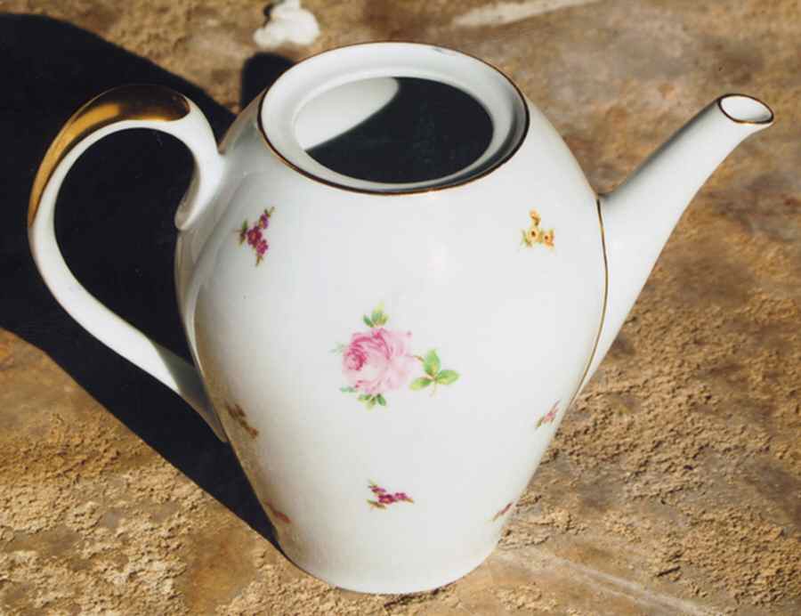 Rose Chintz Teapot No Lid by Johann Haviland-1