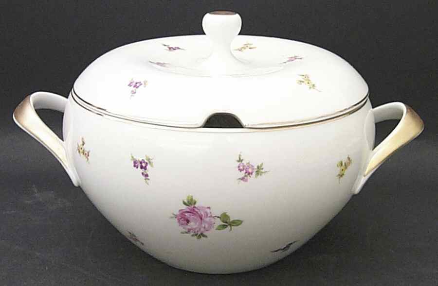 Rose Chintz Round Covered Vegetable by Johann Haviland-1