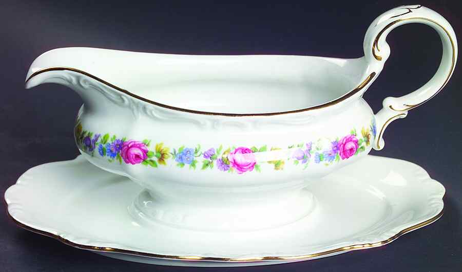 JOH80 Gravy Boat with Attached Underplate by Johann Haviland-1