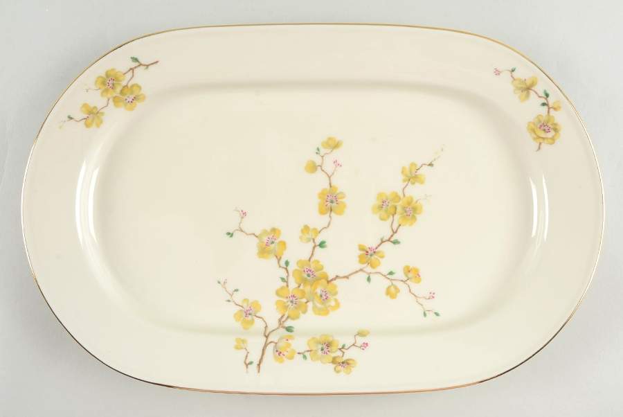 E653 12" Oval Serving Platter by Johann Haviland-1