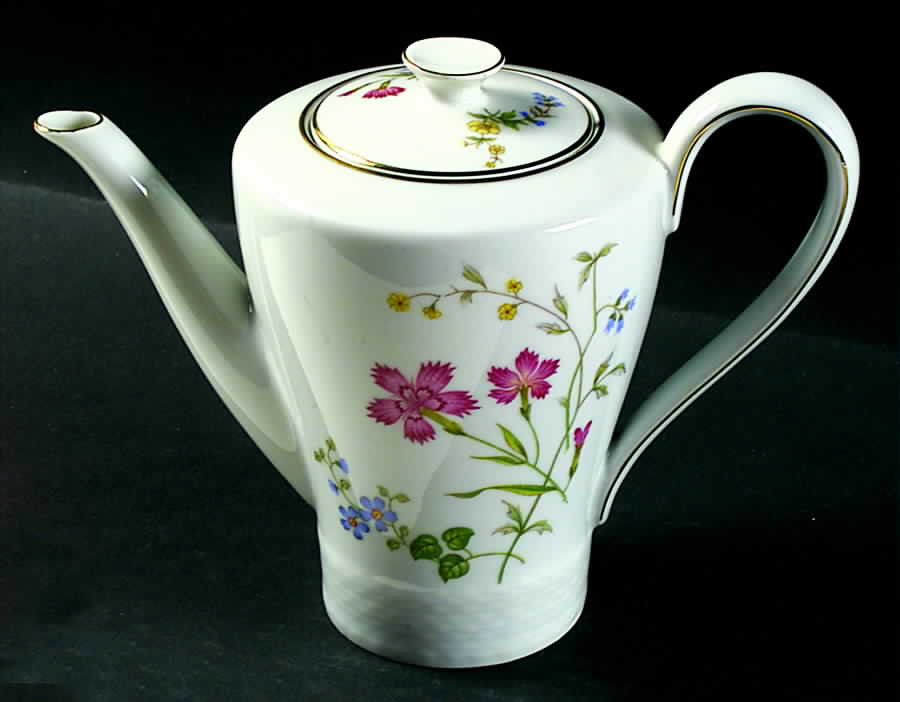 Red Carnation Mini Coffee Pot & Lid by Johann Haviland-1