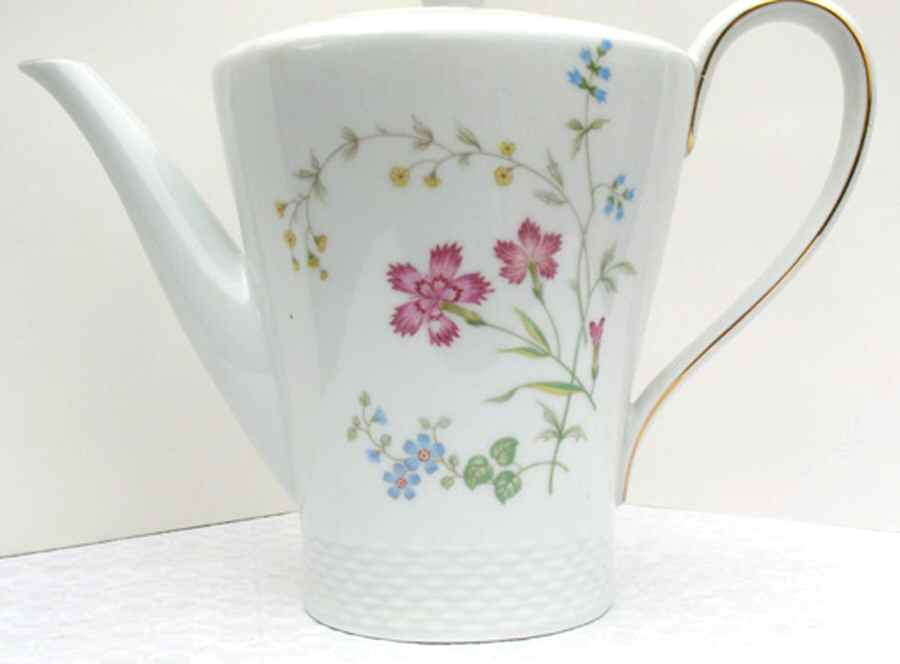 Red Carnation Coffee Pot No Lid by Johann Haviland-1