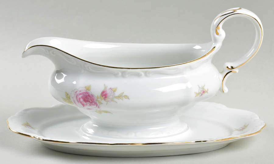 Michelene Gravy Boat with Attached Underplate by Johann Haviland-1