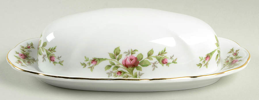 Moss Rose (Bavarian Backstamp) 1/4 Lb Covered Butter by Johann Haviland-1