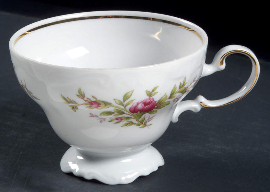 Moss Rose (Bavarian Backstamp) Footed Cup by Johann Haviland-1