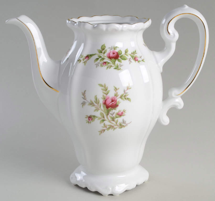 Moss Rose (Bavarian Backstamp) Coffee Pot No Lid by Johann Haviland-1