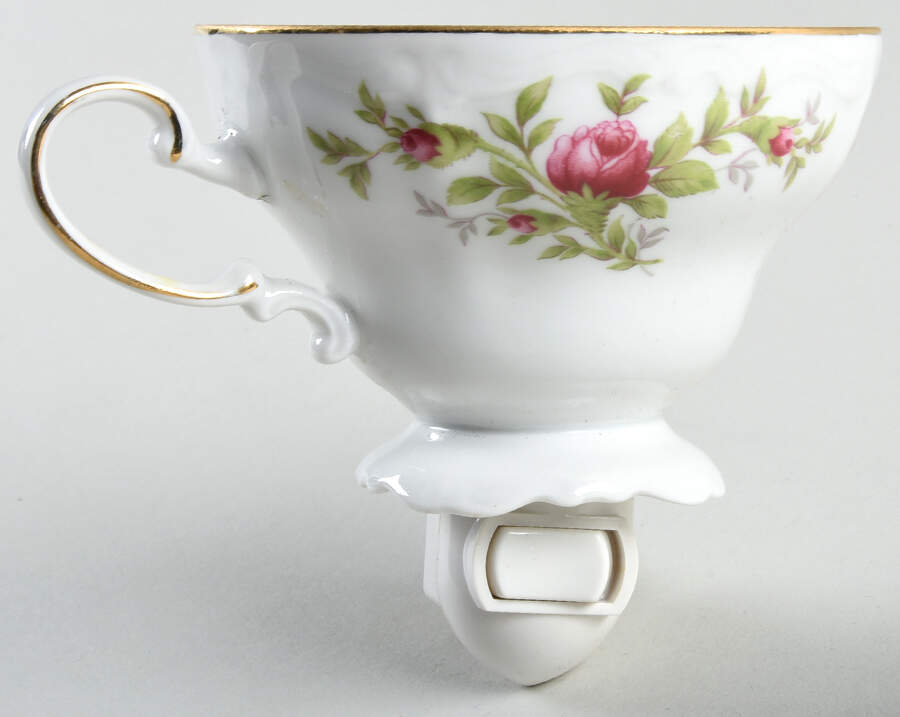 Moss Rose (Bavarian Backstamp) 1 5/8" + cup (H) Night Light/Cup HC by Johann Haviland-1