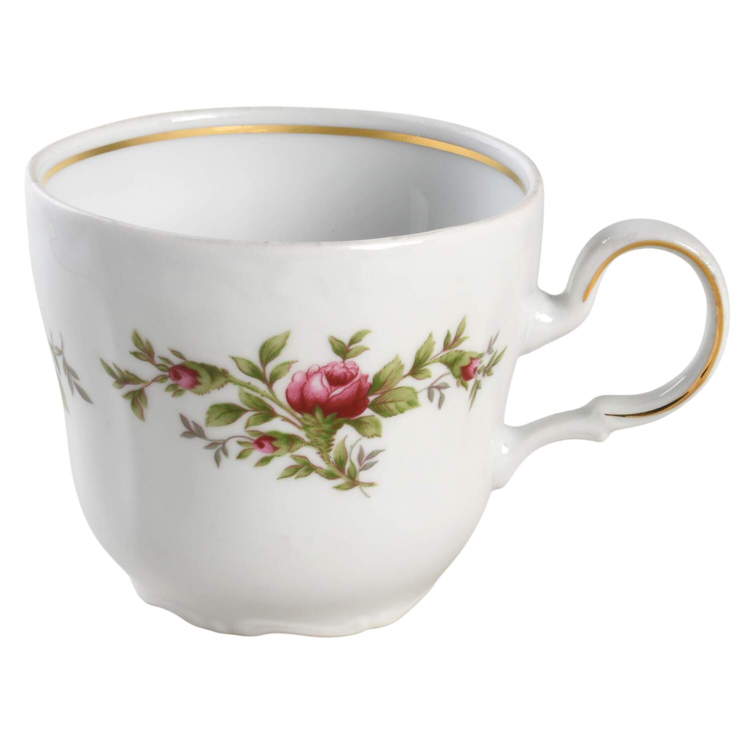 Moss Rose (Bavarian Backstamp) Flat Cup by Johann Haviland-1