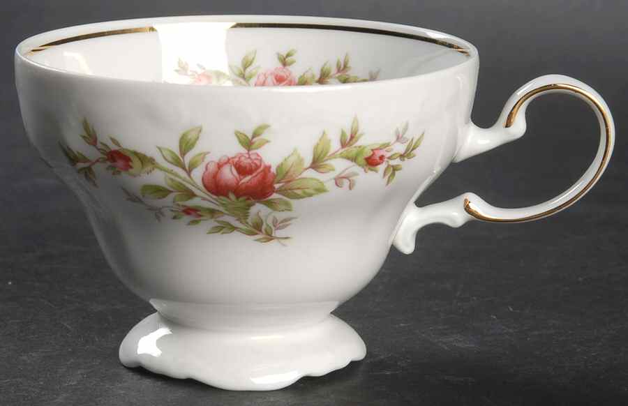 Moss Rose (Bavarian Backstamp) Footed Cup by Johann Haviland-1