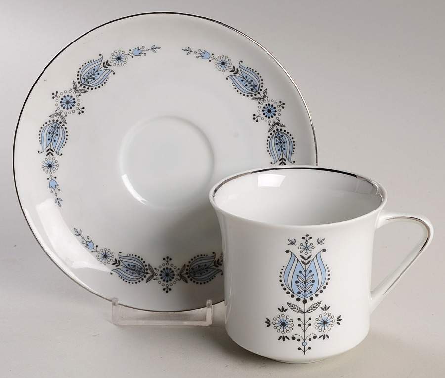 Normandy Flat Cup & Saucer Set by Johann Haviland-1