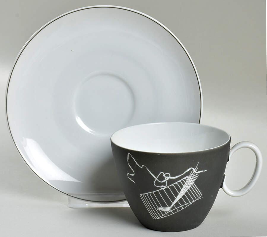 Papageno Flat Cup & Saucer Set by Johann Haviland-1