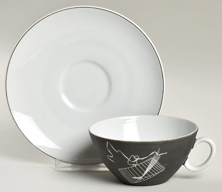 Papageno Flat Cup & Saucer Set by Johann Haviland-1