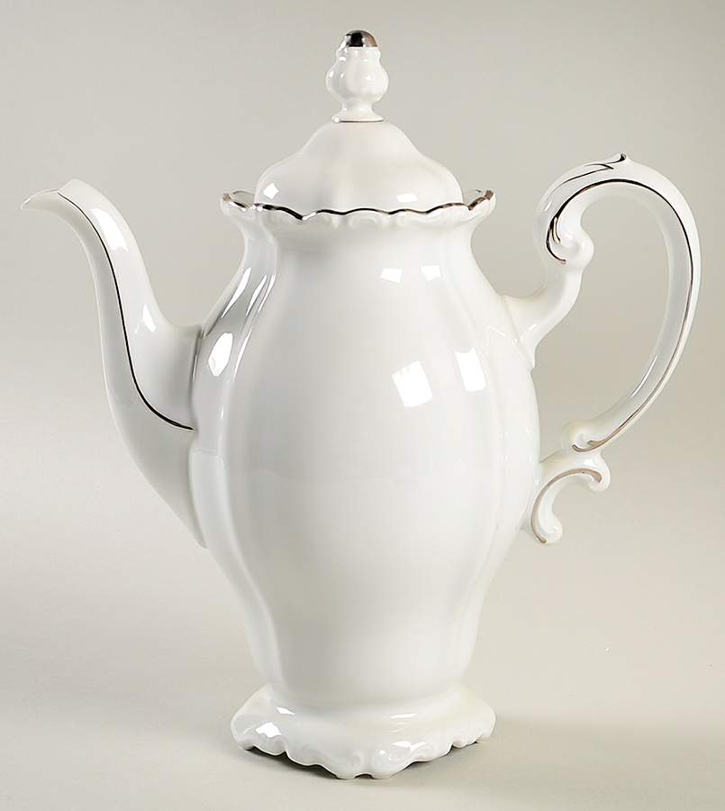 Platinum Baroque Coffee Pot & Lid by Johann Haviland-1