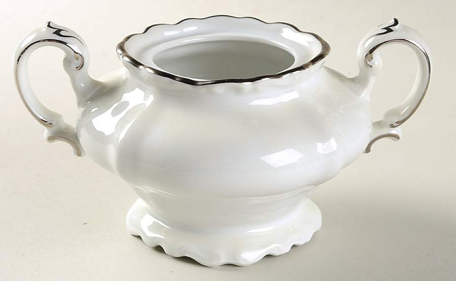 Platinum Baroque Sugar Bowl No Lid by Johann Haviland-1