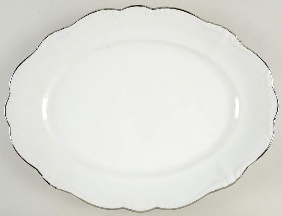 Platinum Baroque 15" Oval Serving Platter by Johann Haviland-1