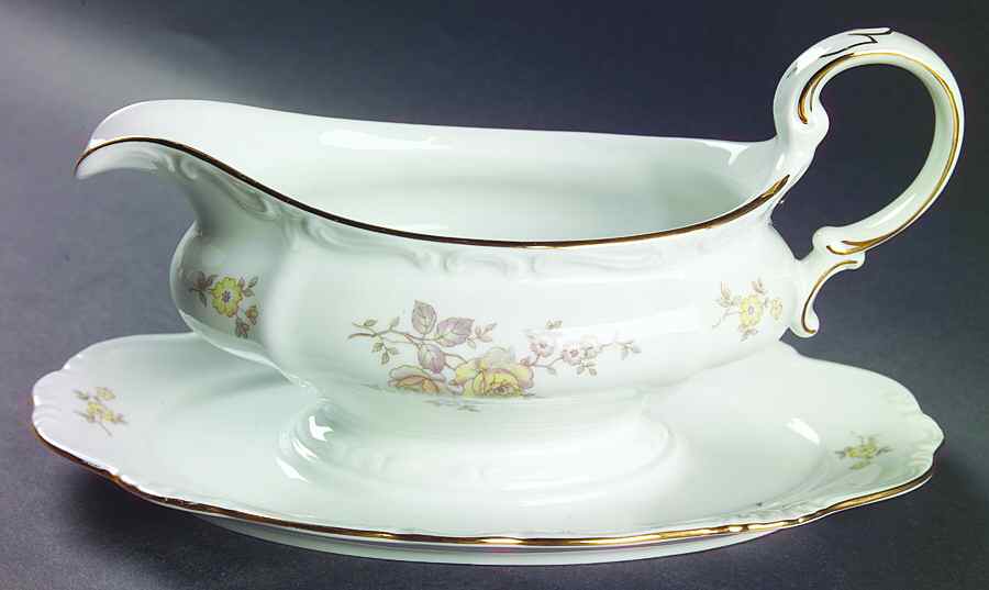 Regency Gravy Boat with Attached Underplate by Johann Haviland-1