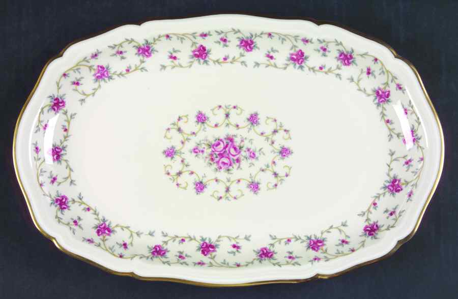 Rose Chintz 13" Oval Serving Platter by Johann Haviland-1