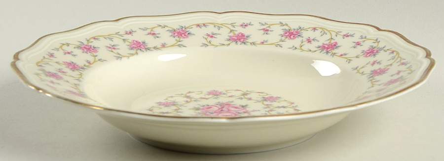 Rose Chintz Rim Soup Bowl by Johann Haviland-1