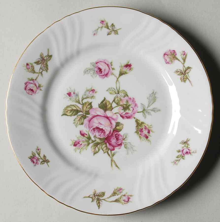 Rose of Picardy White Salad Plate by Johann Haviland-1