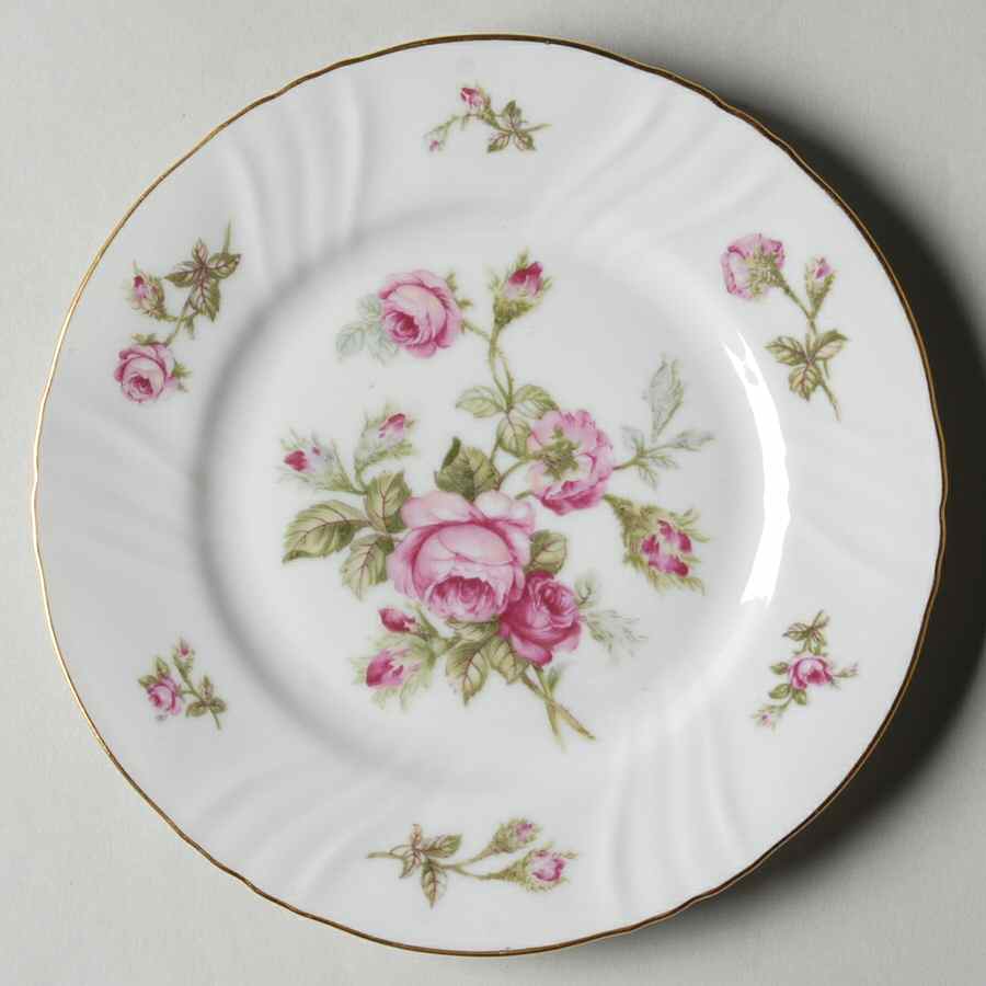 Rose of Picardy White Bread & Butter Plate by Johann Haviland-1