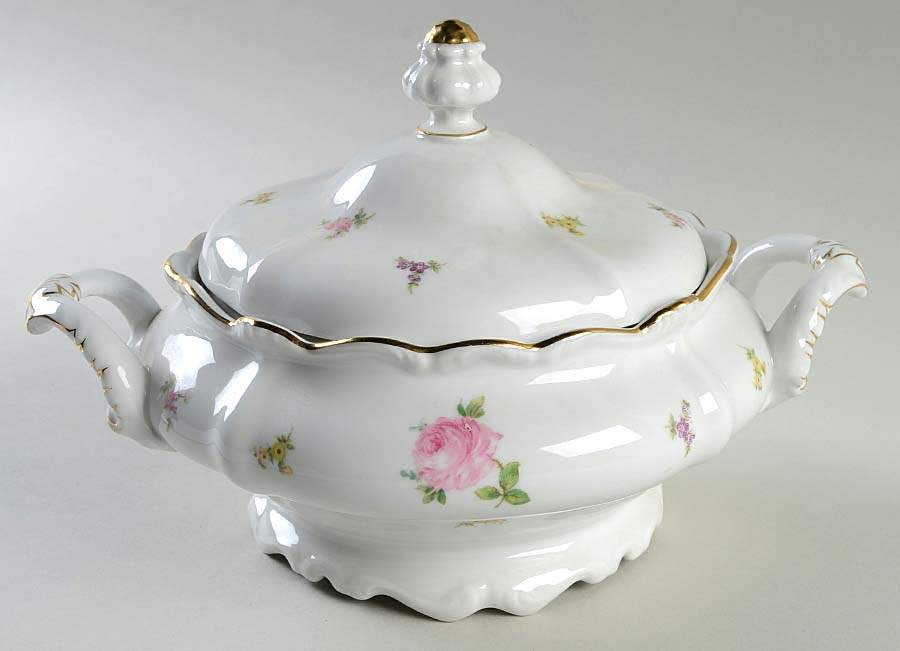 Rosebud Round Covered Vegetable by Johann Haviland-1