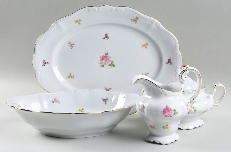 Rosebud 5 Piece Hostess Set by Johann Haviland-1