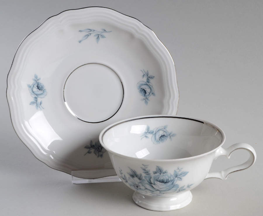 Rosamonde Footed Cup & Saucer Set by Johann Haviland-1