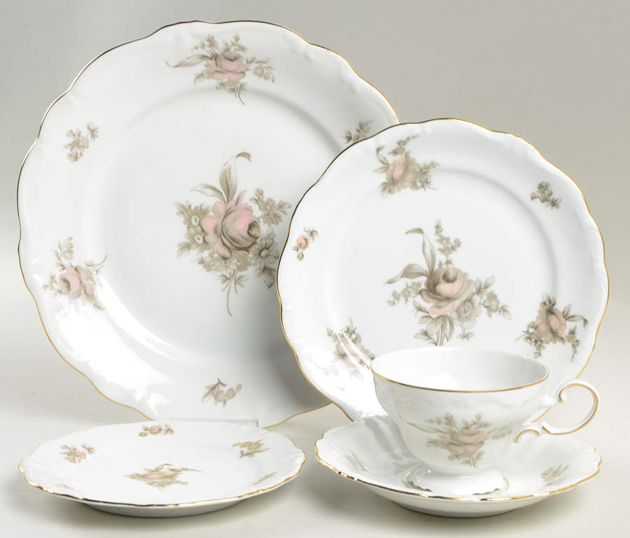 Sepia Rose 5 Piece Place Setting by Johann Haviland-1
