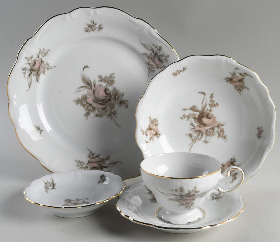 Sepia Rose 40 Piece Set by Johann Haviland-1
