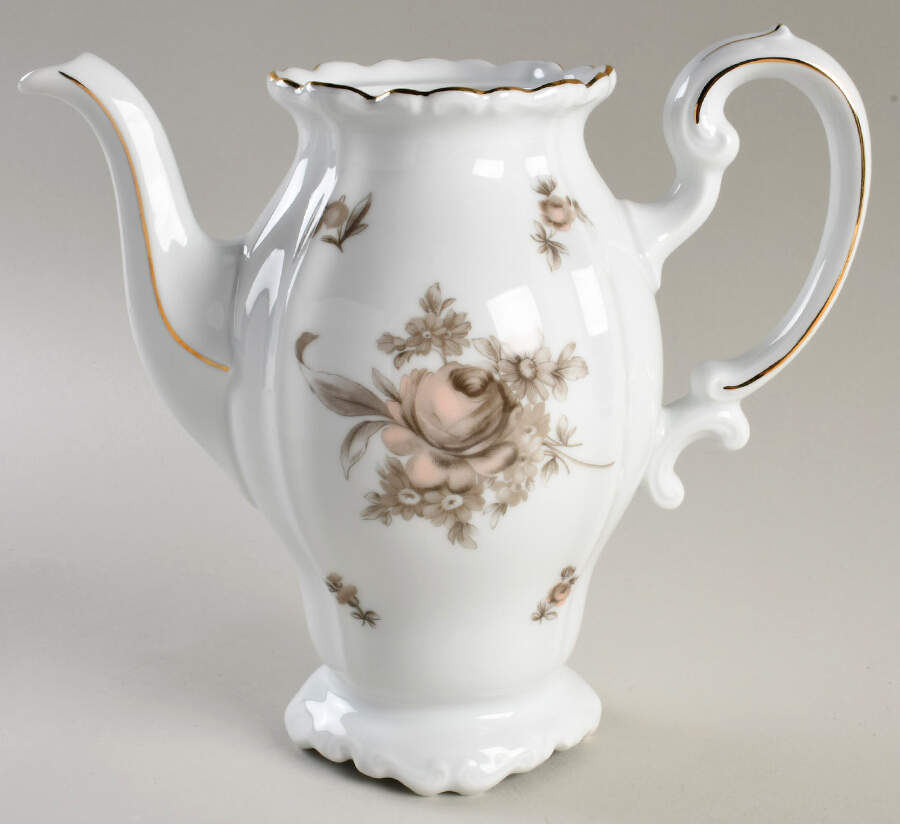 Sepia Rose Coffee Pot No Lid by Johann Haviland-1