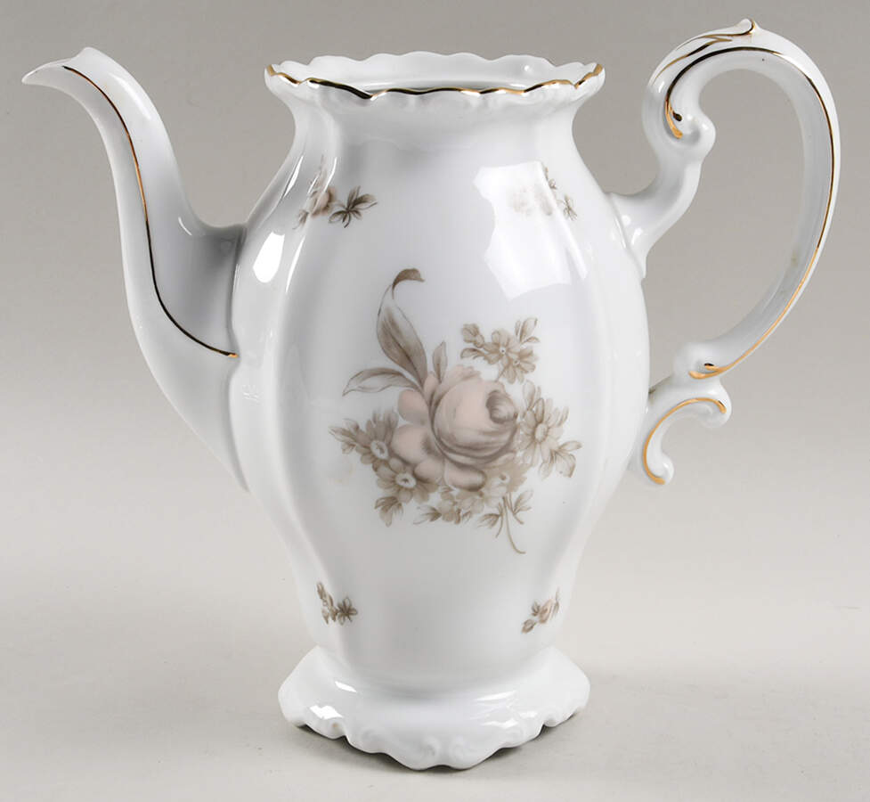Sepia Rose Coffee Pot No Lid by Johann Haviland-1