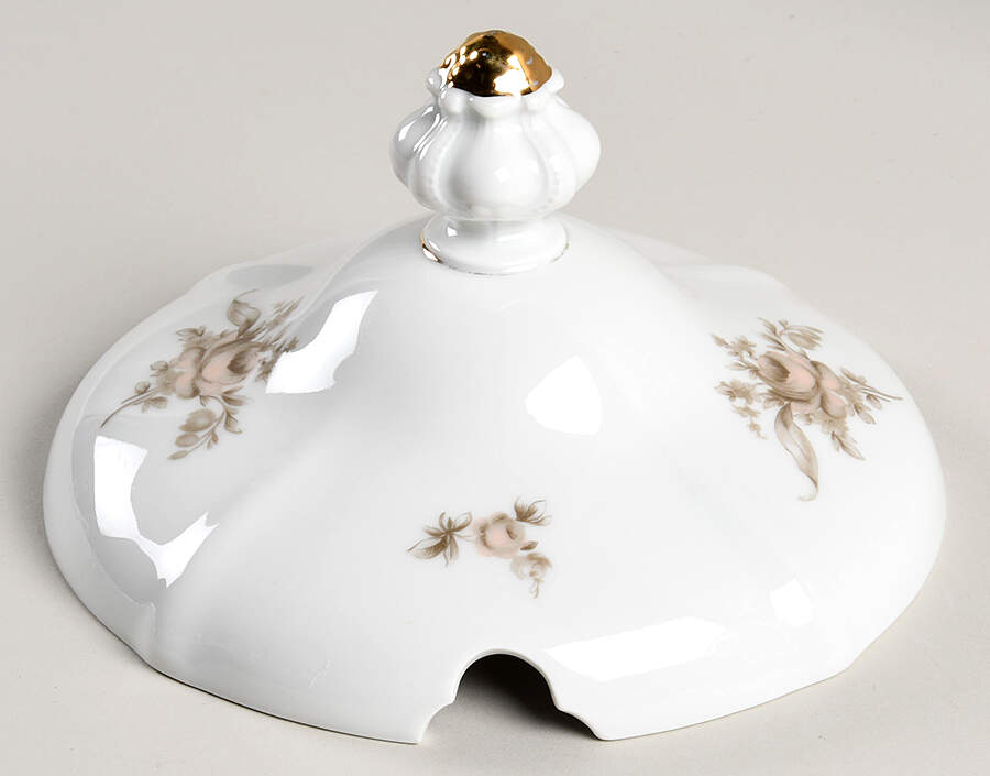 Sepia Rose Lid for Tureen by Johann Haviland-1