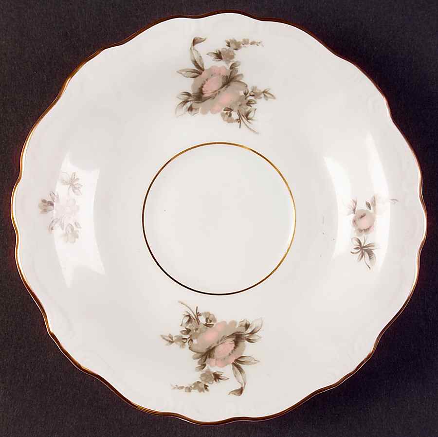Sepia Rose Saucer for Footed Cup by Johann Haviland-1