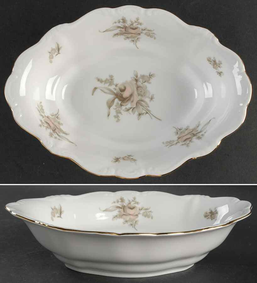 Sepia Rose 10" Oval Vegetable Bowl by Johann Haviland-1