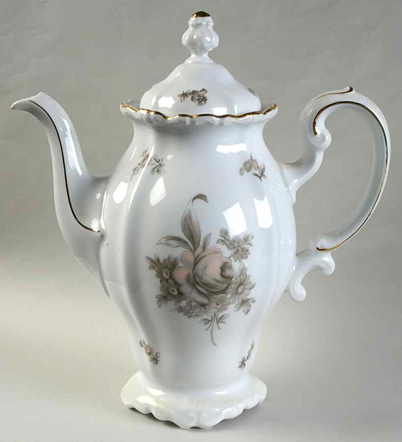 Sepia Rose Coffee Pot & Lid by Johann Haviland-1