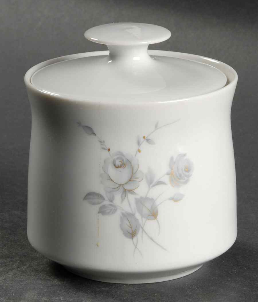 Silver Rose Sugar Bowl & Lid by Johann Haviland-1