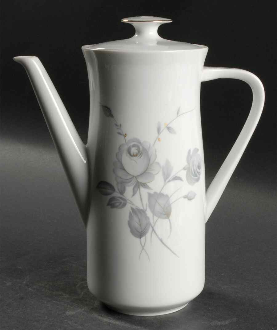 Silver Rose Coffee Pot & Lid by Johann Haviland-1
